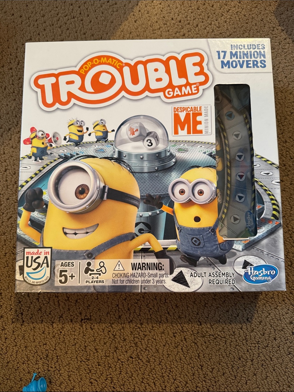 Hasbro Trouble Game - Yellow Minion Artwork